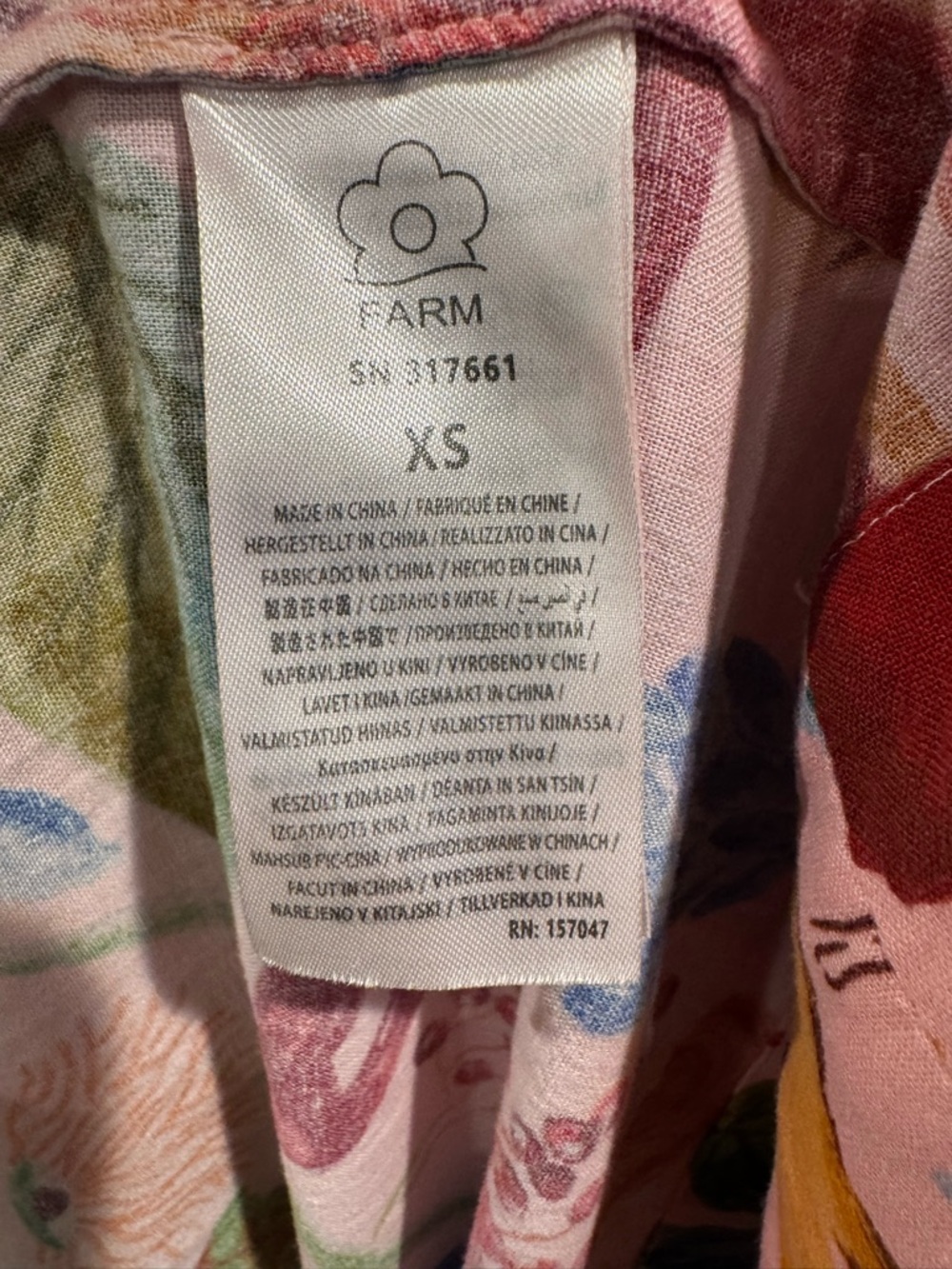 Farm Rio Bright Farm Strapless Linen Dress veggie print - Picture 8 of 10